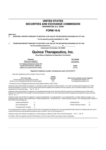Thumbnail Quince Therapeutics 10-Q Quarterly Report FY2024 