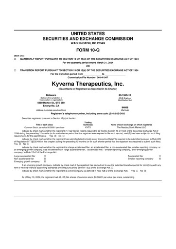 Thumbnail Kyverna Therapeutics 10-Q Quarterly Report FY 