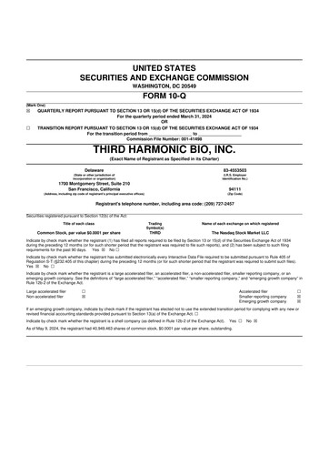 Thumbnail Third Harmonic Bio 10-Q Quarterly Report FY 
