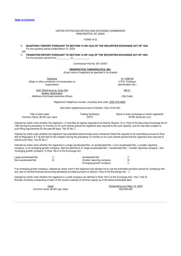 Thumbnail Perspective Therapeutics 10-Q Quarterly Report FY 