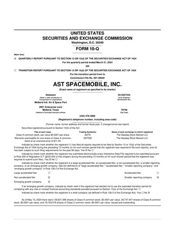Thumbnail AST SpaceMobile 10-Q Quarterly Report FY2024 