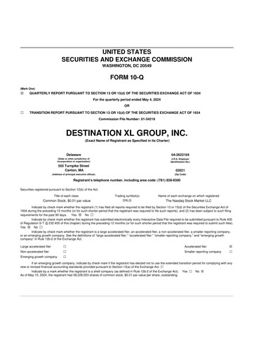 Thumbnail Destination XL 10-Q Quarterly Report FY2024 