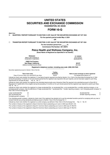 Thumbnail Petco 10-Q Quarterly Report FY2024 