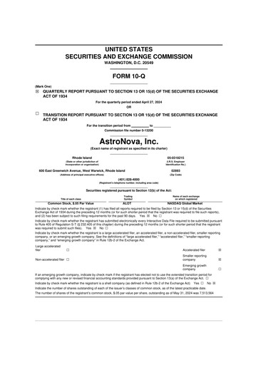 Thumbnail AstroNova, Inc. 10-Q Quarterly Report FY2025 