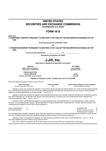 Thumbnail J.Jill
 10-Q Quarterly Report FY2024 