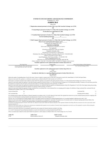 Thumbnail Infosys 20-F Annual Report 2024