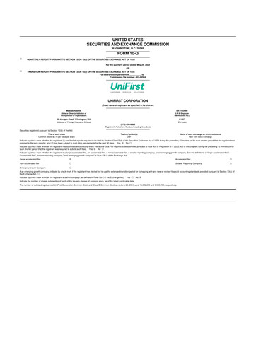 Vorschaubild UniFirst 10-Q Quartalsbericht 2024 