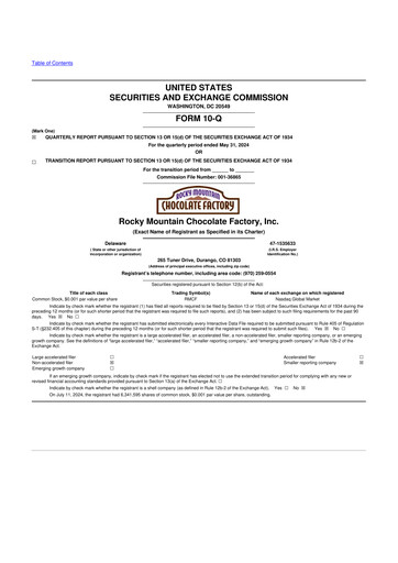 Thumbnail Rocky Mountain Chocolate Factory 10-Q Quarterly Report FY2025 