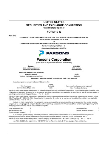 Thumbnail Parsons 10-Q Quarterly Report FY2024 