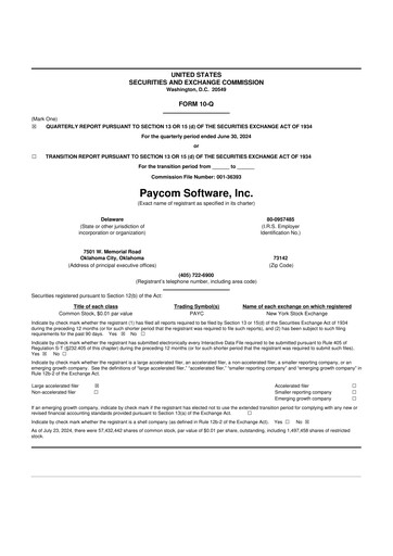 Thumbnail Paycom
 10-Q Quarterly Report FY2024 