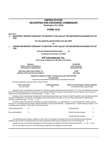 Thumbnail ICF International 10-Q Quarterly Report FY2024 