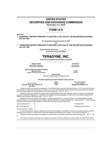 Thumbnail Teradyne 10-Q Quarterly Report FY2024 