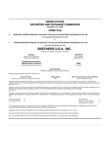 Thumbnail Skechers
 10-Q Quarterly Report FY2024 