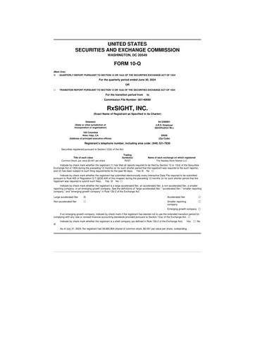 Vorschaubild RxSight 10-Q Quartalsbericht 2024 