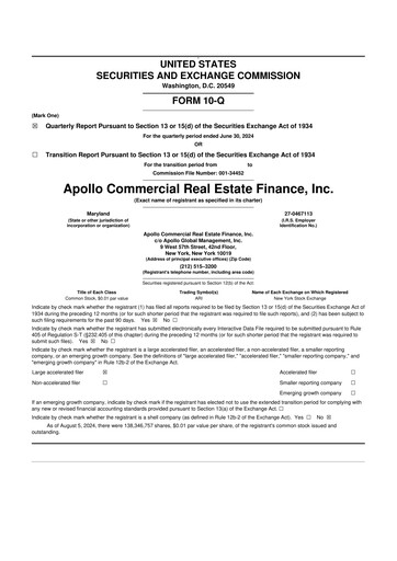 Thumbnail Apollo Commercial Real Estate Finance 10-Q Quarterly Report FY2024 