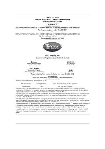 Miniature Trex 10-Q Rapport trimestriel 2024 