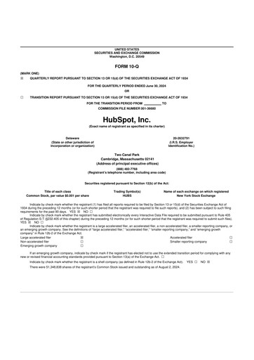 Thumbnail HubSpot 10-Q Quarterly Report FY2024 