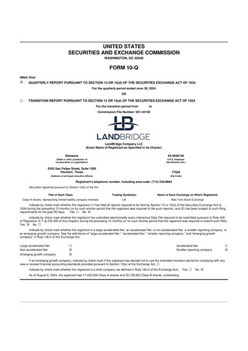 Vorschaubild LandBridge 10-Q Quartalsbericht 2024 