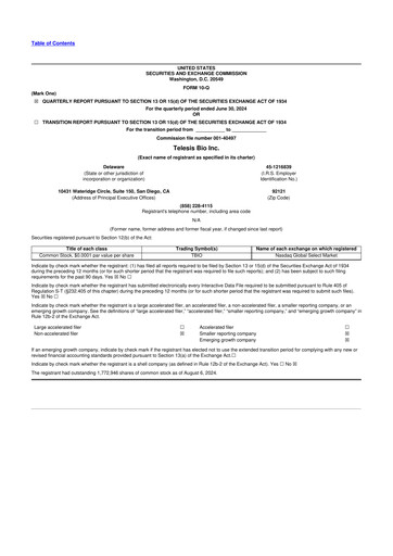 Thumbnail Telesis Bio 10-Q Quarterly Report FY2024 