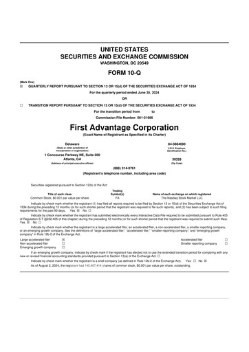 Thumbnail First Advantage 10-Q Quarterly Report FY2024 
