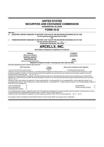 Thumbnail Arcellx 10-Q Quarterly Report FY2024 