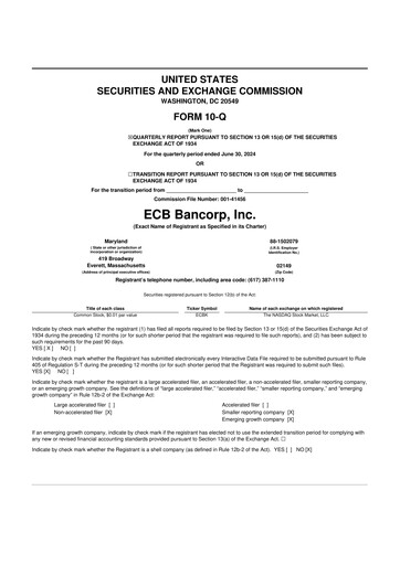 Thumbnail ECB Bancorp 10-Q Quarterly Report FY2024 