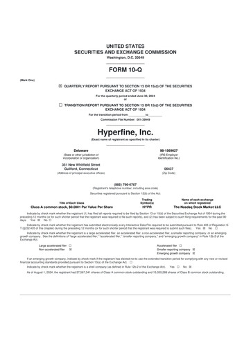 Miniature Hyperfine 10-Q Rapport trimestriel 2024 