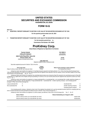 Thumbnail ProKidney 10-Q Quarterly Report FY 