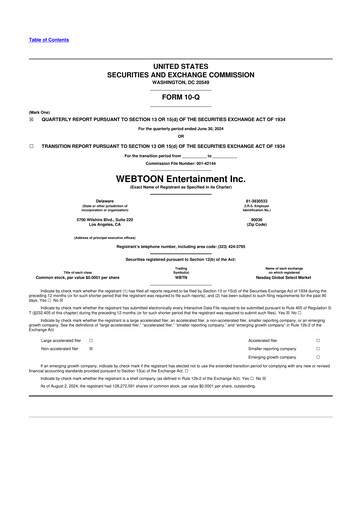 Thumbnail WEBTOON Entertainment 10-Q Quarterly Report FY2024 