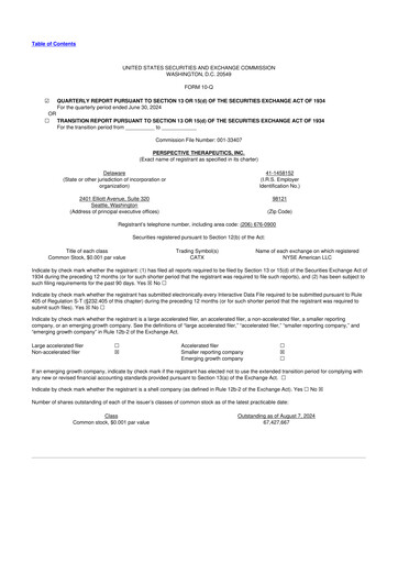 Thumbnail Perspective Therapeutics 10-Q Quarterly Report FY 