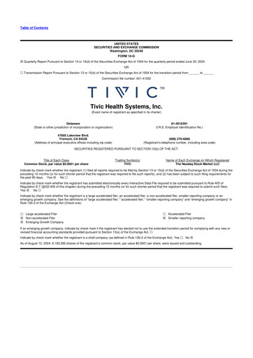 Thumbnail Tivic Health Systems 10-Q Quarterly Report FY2024 