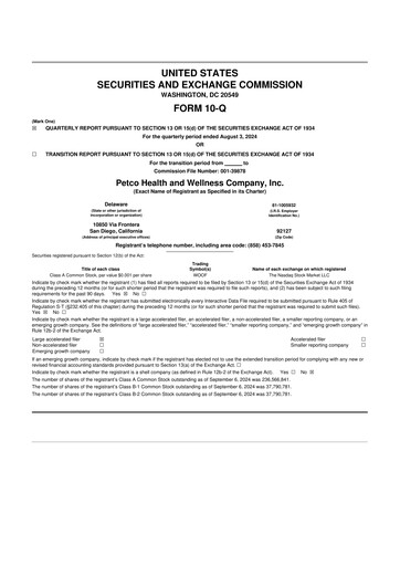 Thumbnail Petco 10-Q Quarterly Report FY2024 