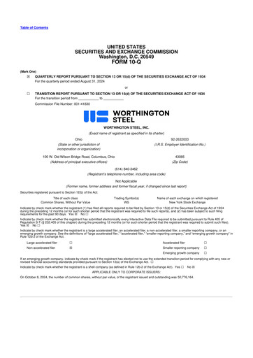 Thumbnail Worthington Steel 10-Q Quarterly Report FY2025 