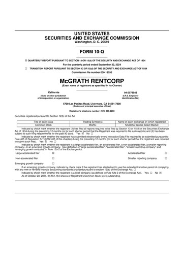 Miniature McGrath RentCorp
 10-Q Rapport trimestriel 2024 