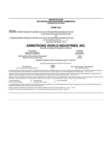 Thumbnail Armstrong World Industries
 10-Q Quarterly Report FY2024 
