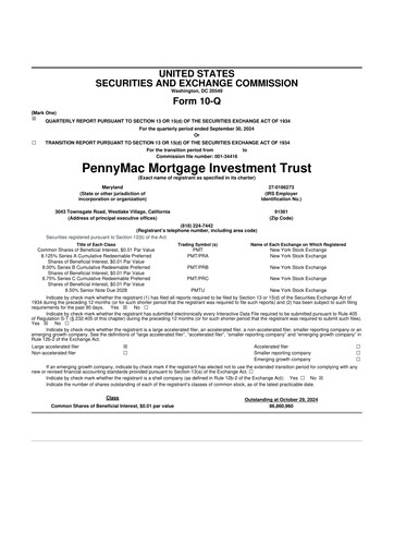 Thumbnail PennyMac Mortgage Investment Trust 10-Q Quarterly Report FY2024 