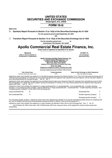 Thumbnail Apollo Commercial Real Estate Finance 10-Q Quarterly Report FY2024 