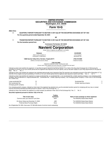 Thumbnail Navient 10-Q Quarterly Report FY2024 