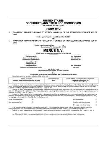 Thumbnail Merus 10-Q Quarterly Report FY2024 