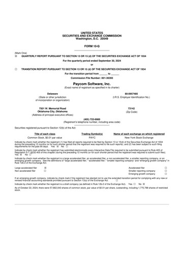 Thumbnail Paycom
 10-Q Quarterly Report FY2024 
