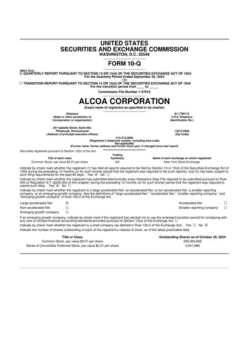 Thumbnail Alcoa 10-Q Quarterly Report FY2024 