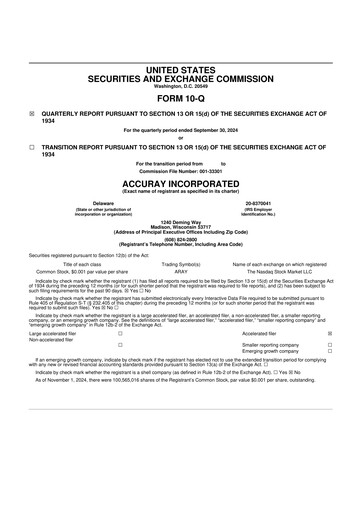 Thumbnail Accuray 10-Q Quarterly Report FY2024 