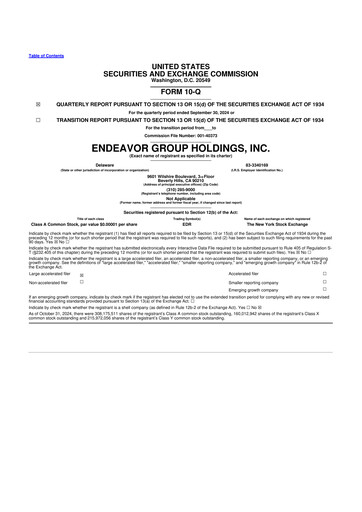 Thumbnail Endeavor Group 10-Q Quarterly Report FY2024 