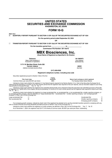 Thumbnail MBX Biosciences 10-Q Quarterly Report FY 
