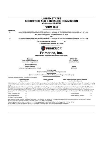 Thumbnail Primerica
 10-Q Quarterly Report FY2024 