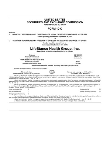 Thumbnail LifeStance Health Group 10-Q Quarterly Report FY2024 