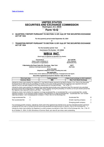Thumbnail MBIA 10-Q Quarterly Report FY2024 