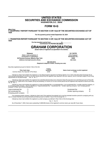 Thumbnail Graham Corporation
 10-Q Quarterly Report FY2024 