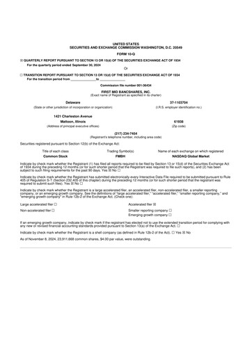 Vorschaubild First Mid Bancshares 10-Q Quartalsbericht 2024 