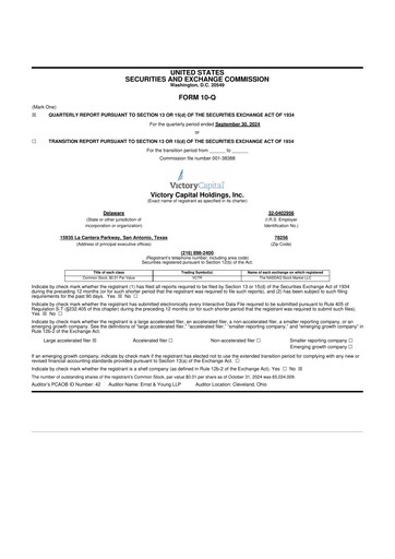 Vorschaubild Victory Capital 10-Q Quartalsbericht 2024 